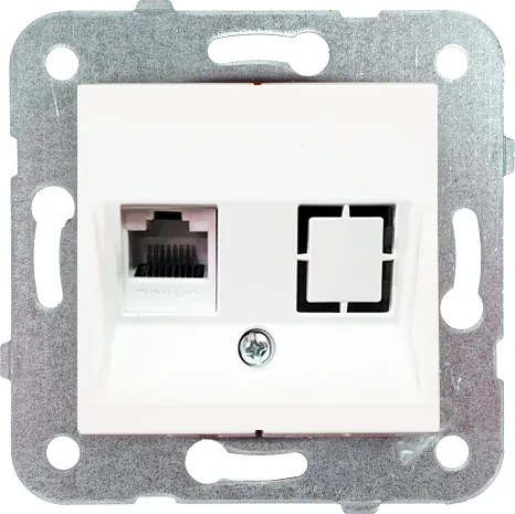 Karre Számítógép aljzat 1xrj45 Kat. 5e, Fehér 90963632