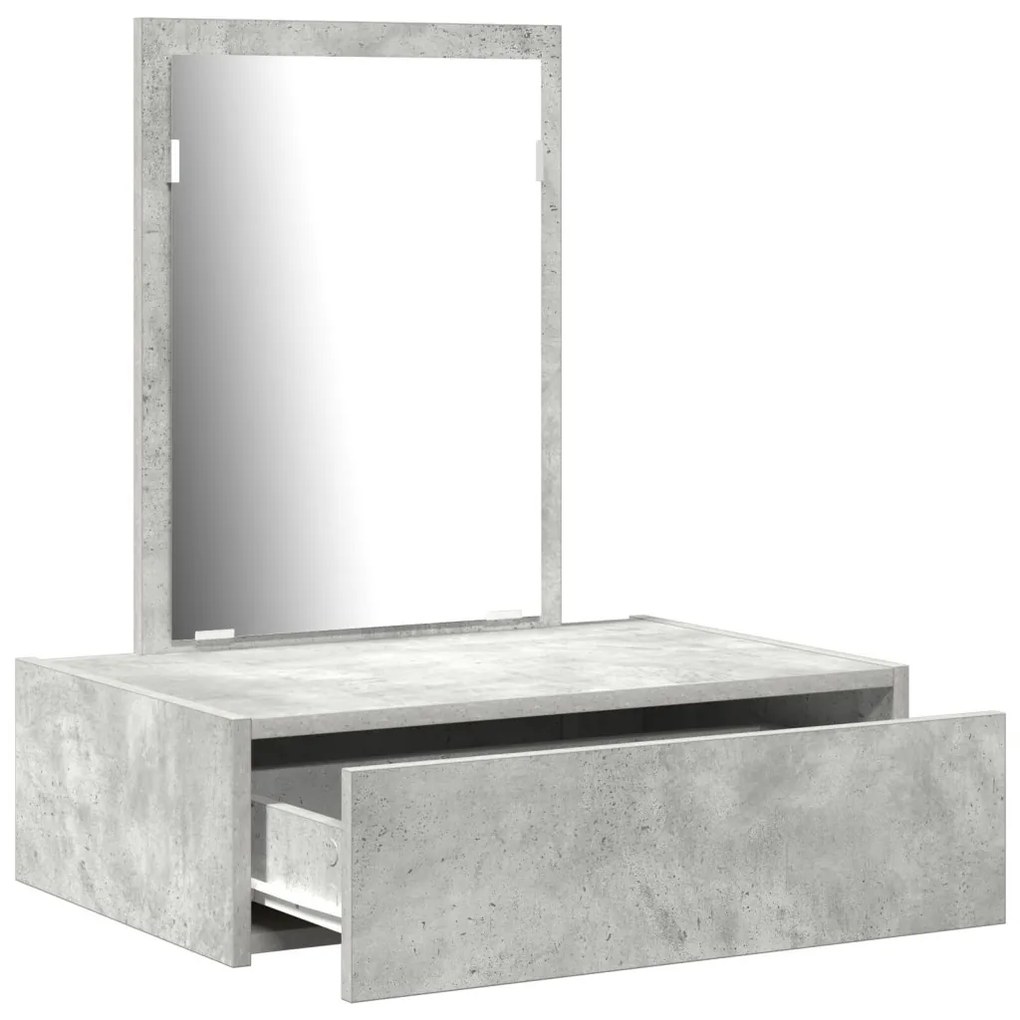 Fali sminkasztal Beton szürke 60x40x70 cm