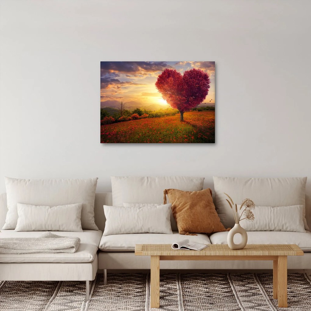 A szív alakú fa képe (70x50 cm)