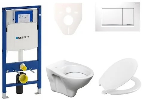 Fali WC szett Geberit előtétfalas szereléshez + Ceramia S-Line Pro WC 111.300.00.5NR5