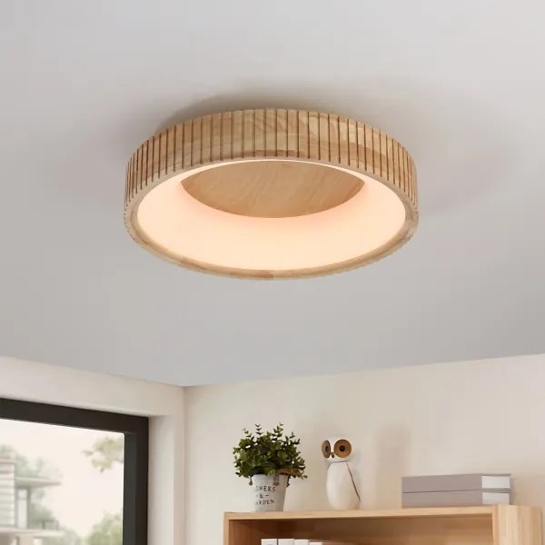 Brilagi - FALCON WOOD MODERN LED mennyezeti lámpatest, 30 W, 230 V, Ø 45 cm, fa
