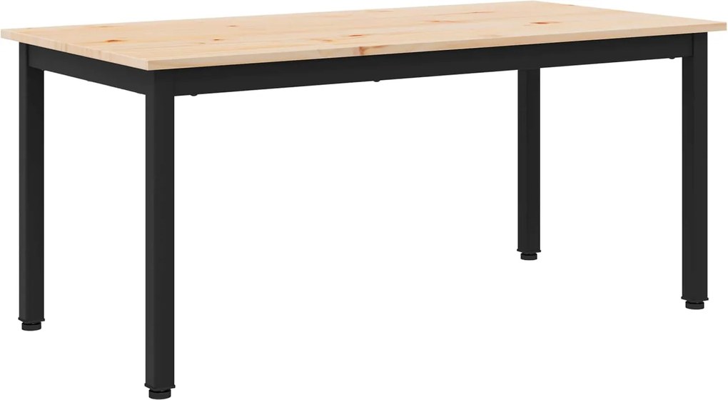 vidaXL Dohányzóasztal Természetes 100 x 50 x 45 cm Tömör fenyőfa