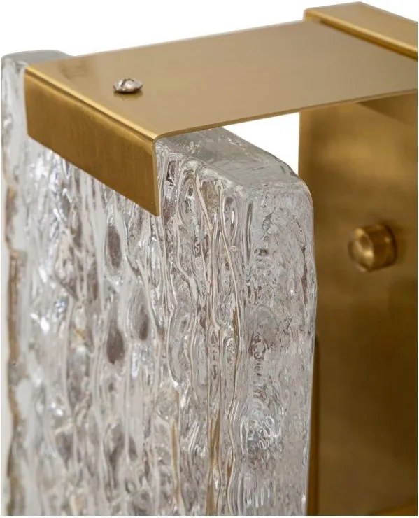 Aranyszínű üveg fali lámpa Oblin – Mauro Ferretti