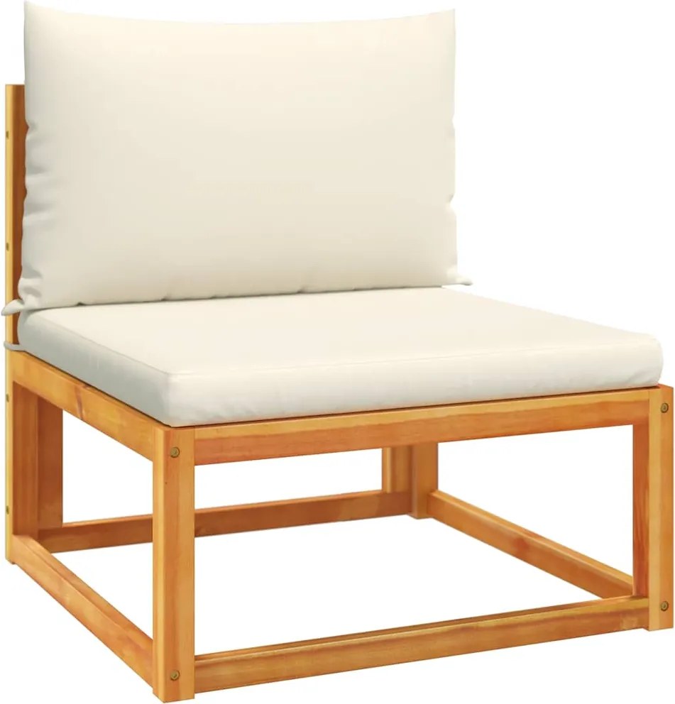 vidaXL karfa nélküli kerti kanapé párnákkal, akácfából és kötélből