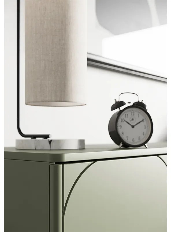 Sonatia II komód 200 cm négyajtós - olíva / gömb lábak