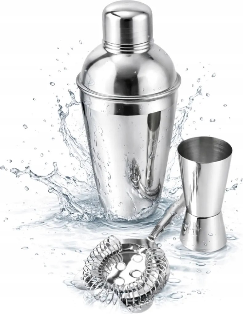 Csapos Szett 3 Részes Shaker Szűrő Mérőpohár Rozsdamentes Acél Ajándék