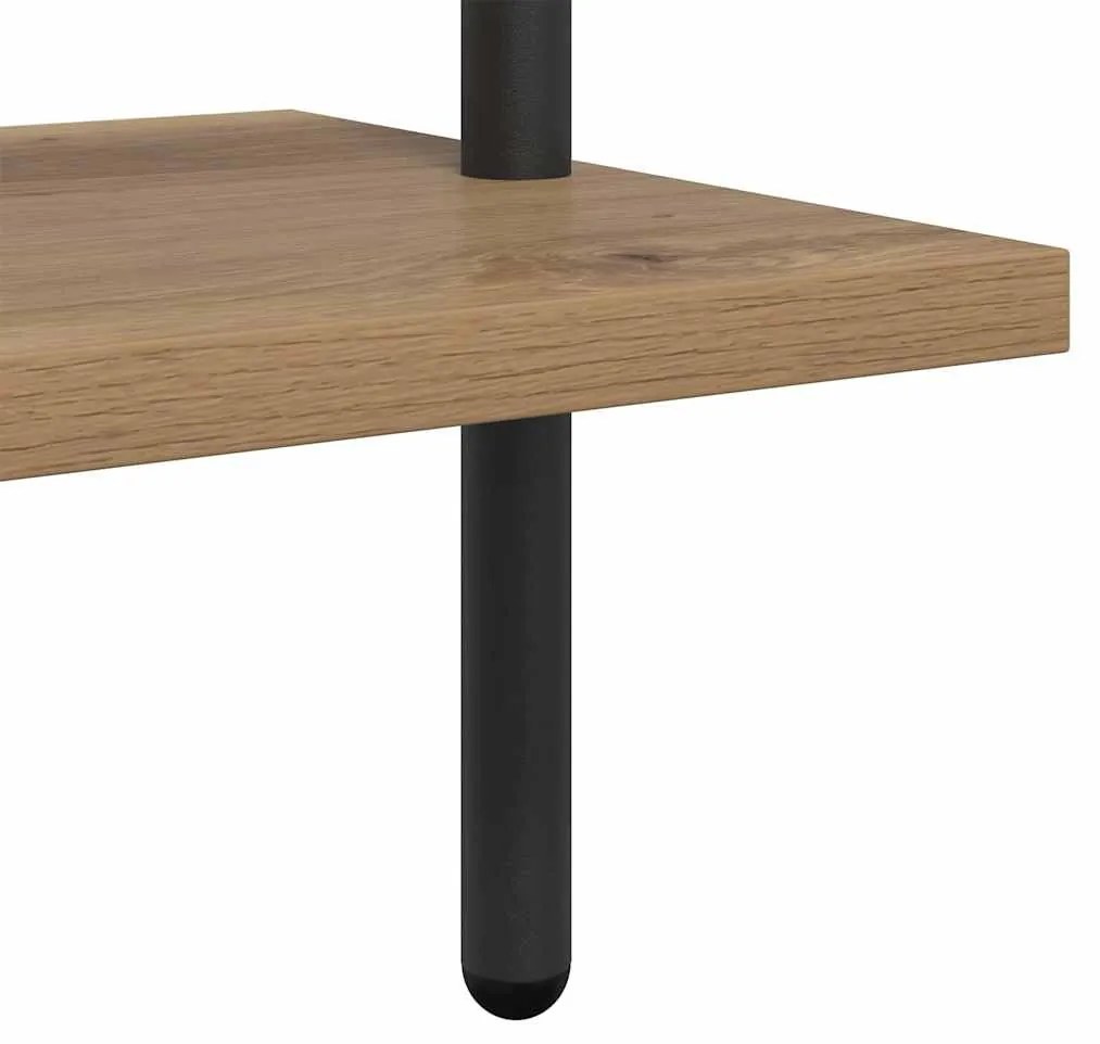 Könyvespolc kézműves tölgy 60 x 24 x 203 cm Faanyag