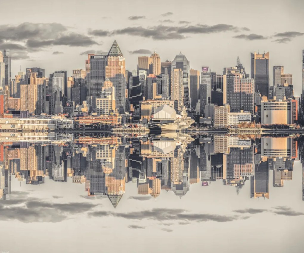 Poszter 60x50cm Panorámás kilátás Alsó-Manhattan panorámájára, Assaf Fra