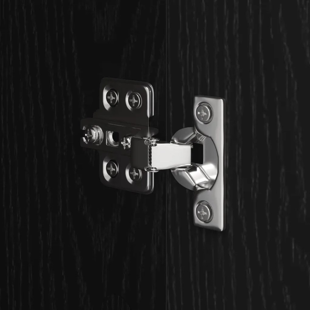 vidaXL Fürdőszoba Székény Fekete tölgy 40 x 30 x 100 cm Faanyag