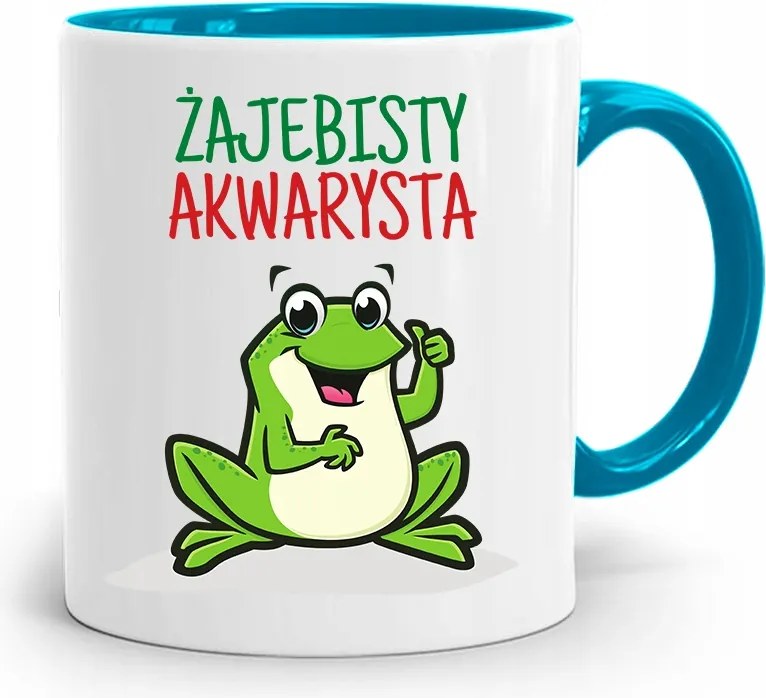 Akvarista Bögre Kék Születésnapi Ajándék fényképes nyomtatással