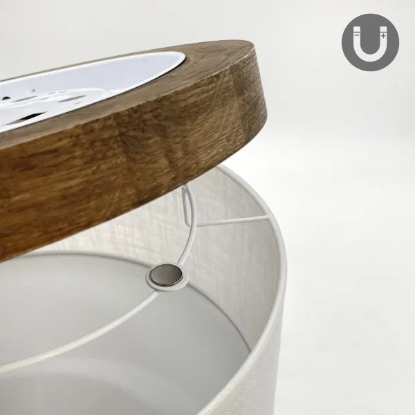 Brilagi - LED mennyezeti lámpa BELLADONNA 1xE27/15W/230V, 30 cm, fehér/dió