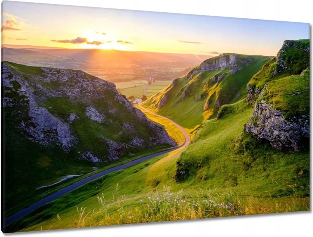 Vászonkép 120x80 Gyönyörű kilátás a hegyekre