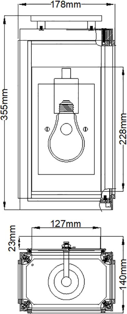 ELSTEAD QN-SUTCLIFFE-S-OZ SUTCLIFFE Klasszikus Kültéri Fali Lámpa Réz, Olajozott Bronz E27 IP44