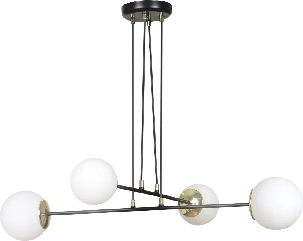 EMIBIG 966-4 OGNIS Glamour Csillár Fekete, Arany E14 IP20