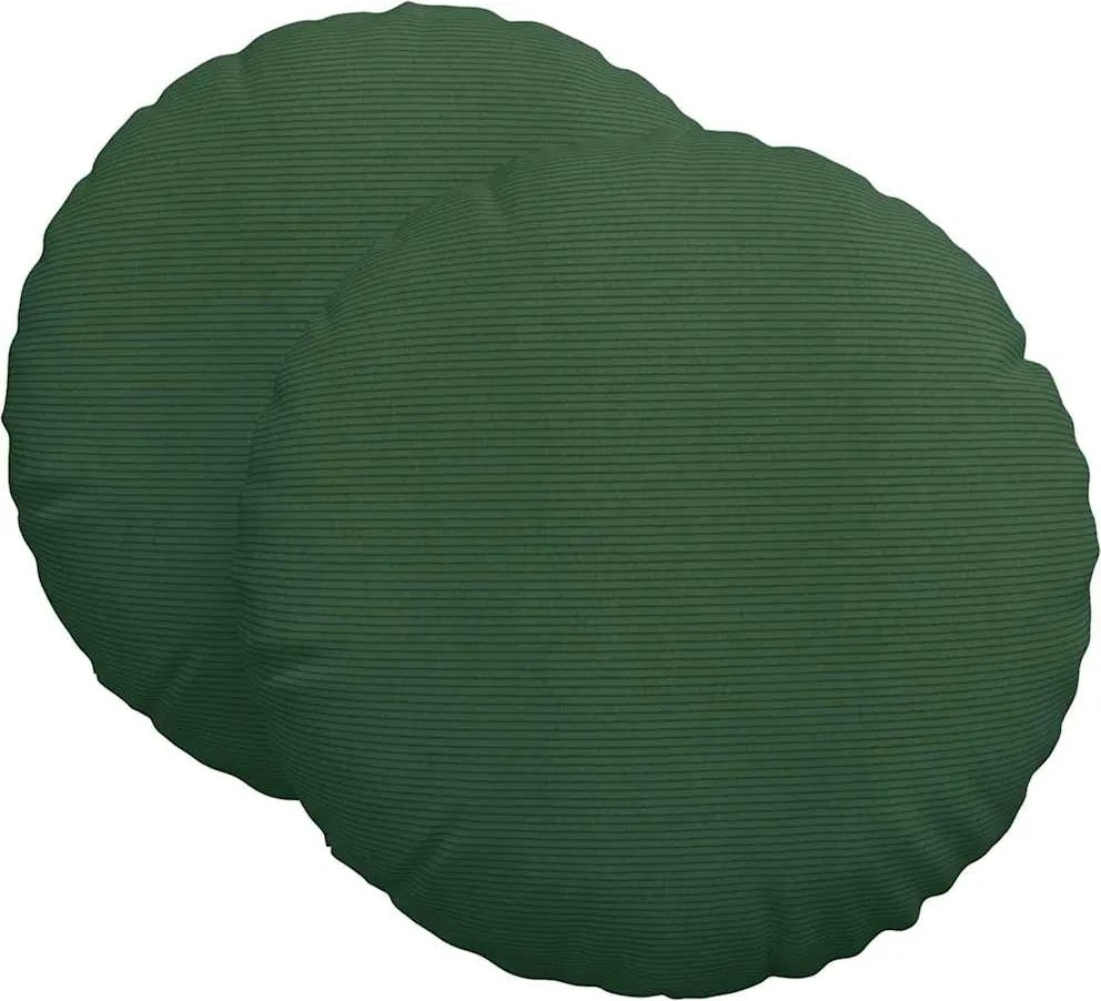 vidaXL Ülőpárnák 2 pcs Sötétzöld Ø 60 cm Bársonyos szövet