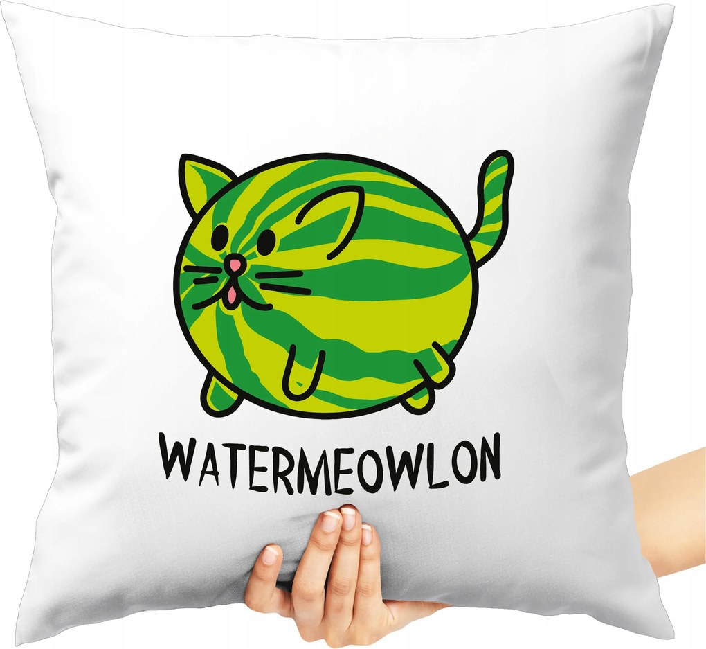 Nyomott Mintás Párna Watermeolon Macska Cica Görögdinnye Vicces Párna Nyomtatás