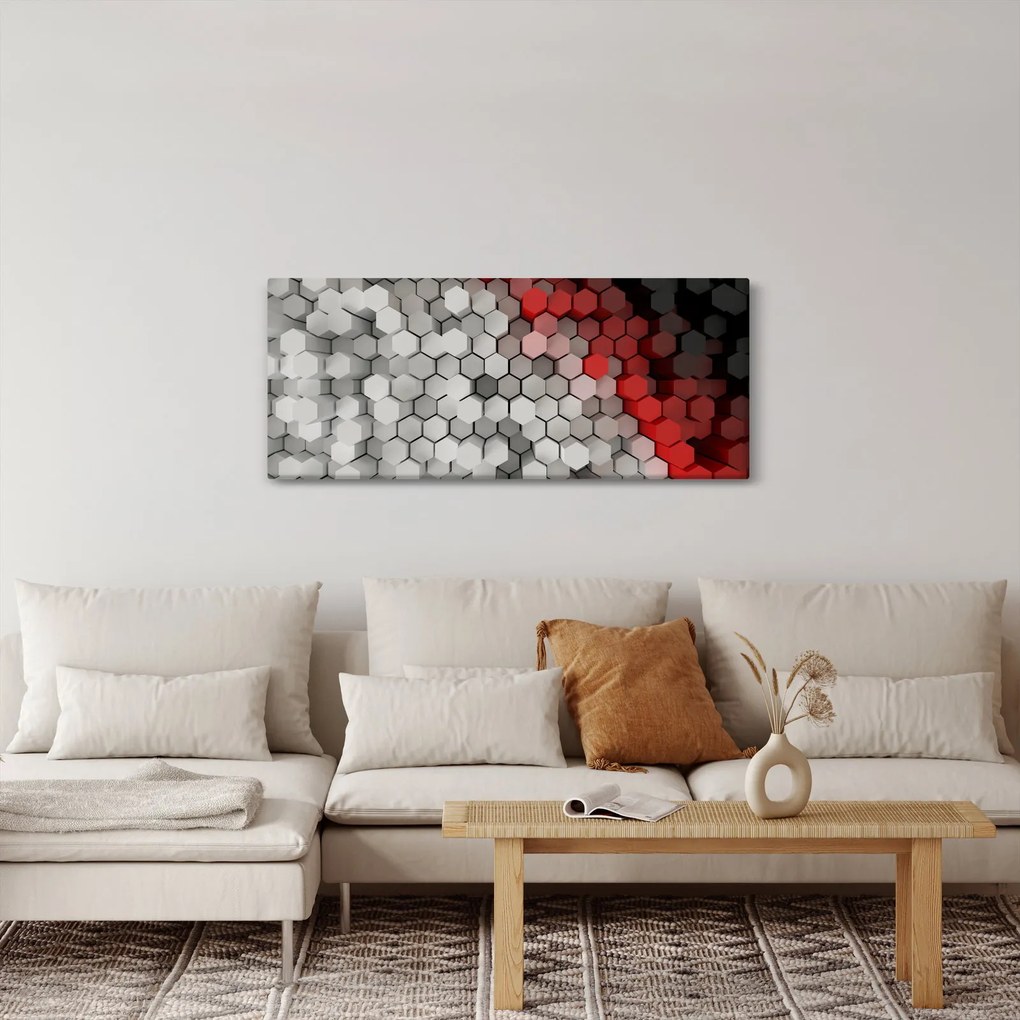 Kép - 3D hatszögek (120x50 cm)
