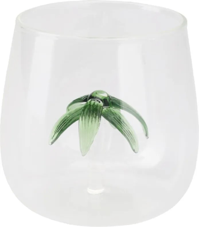 Pohár Figurával 400 ML Átlátszó Üveg Átmérő 8 CM 8X8X9,5 CM