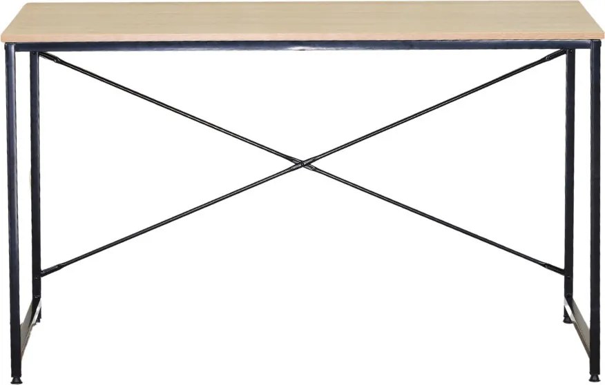Íróasztal / számítógépasztal 100×40 cm, masszív fém vázzal, fekete–aranytölgy – Intenso Home