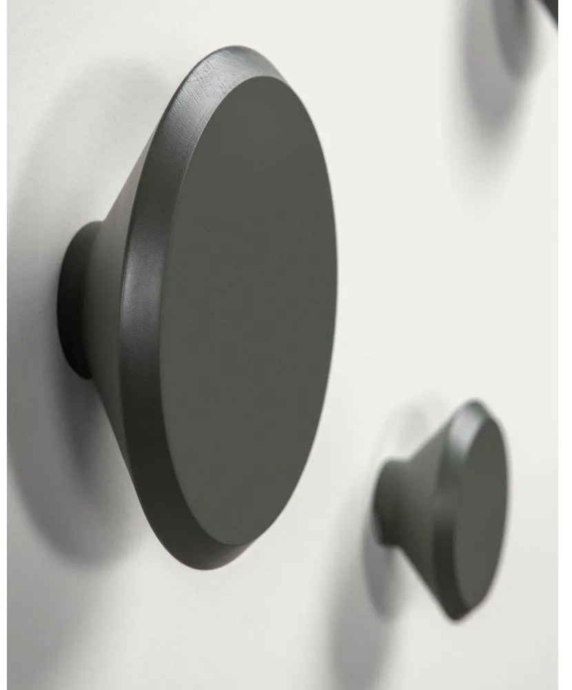 Szürkészöld fali fa akasztó szett 3 db-os Nadua – Kave Home