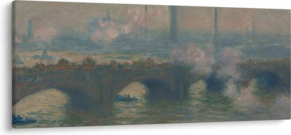 Kép - Claude Monet, Waterloo Bridge, Gray Day, reprodukciók (120x50 cm)