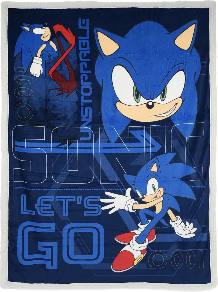 Sonic a sündisznó Unstoppable sherpa takaró 140x190 cm