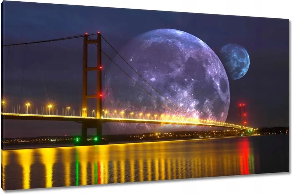 Vászonkép 120x70 Méltóságteljes hold híd