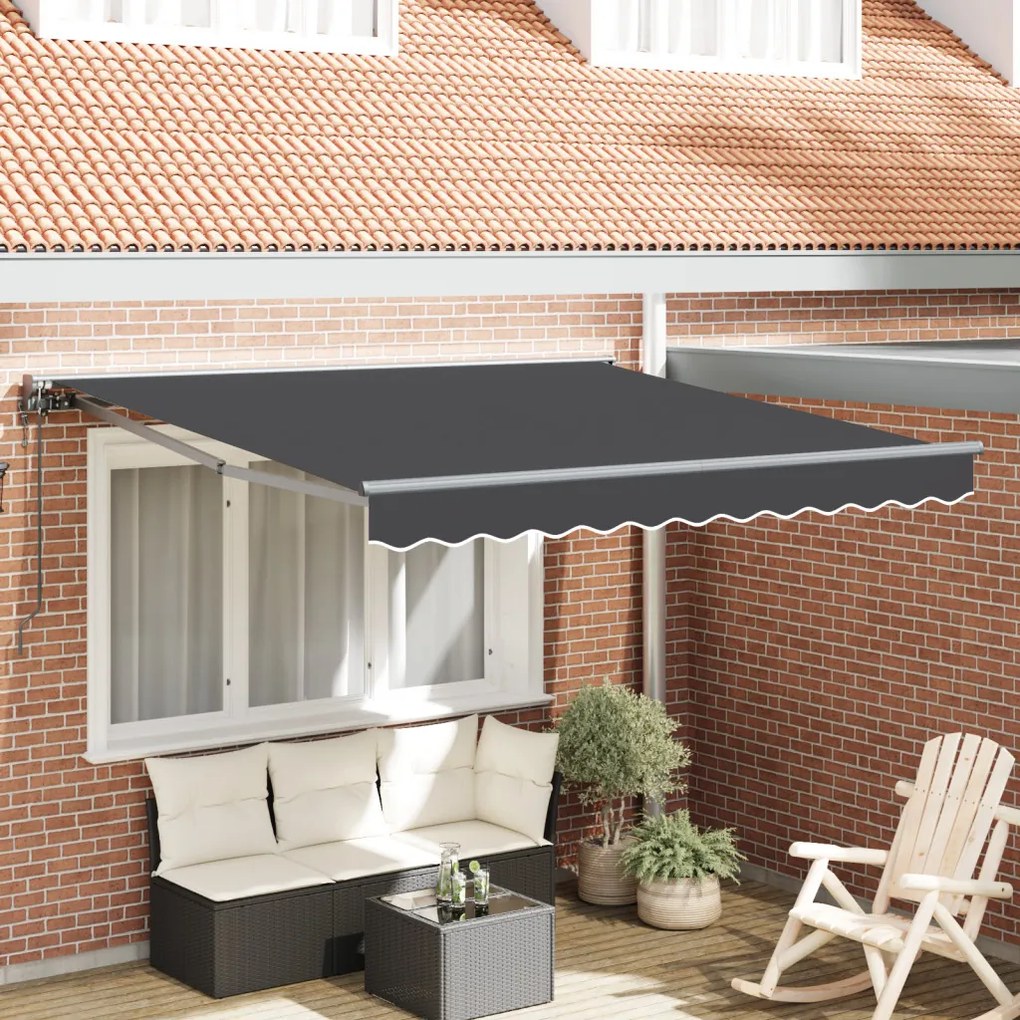 Automatikus Kihúzható Napernyő - Antracit 300x250 cm