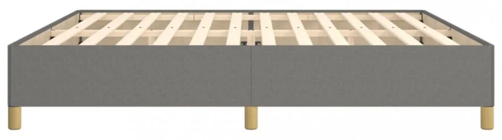sötétszürke szövet ágykeret matrac nélkül 200 x 200 cm