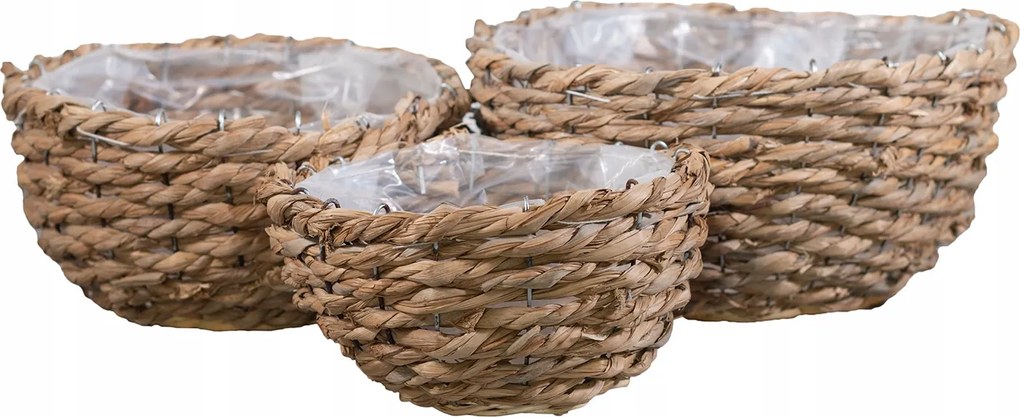 3 db Virágtartó Boho Stílus natúr szín