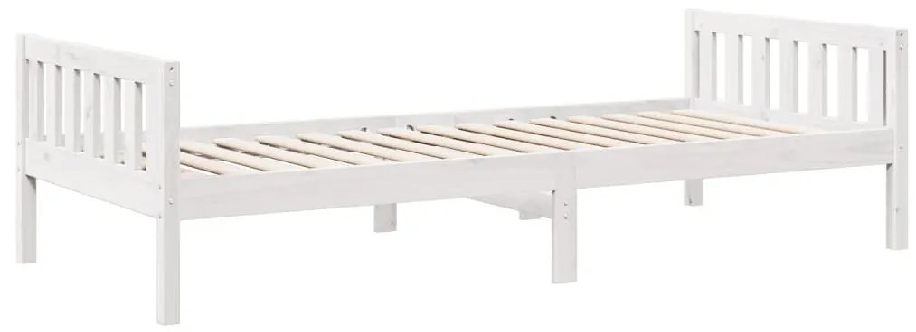 fehér tömör fenyőfa gyerekágy matrac nélkül 80 x 200 cm