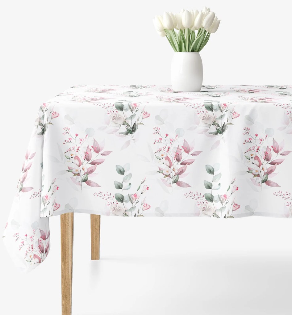 Goldea szögletes terítő 100% pamutvászon deluxe - zsenge rózsák 80 x 80 cm