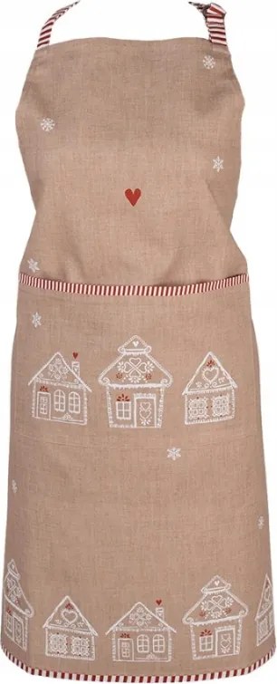 Pamut konyhai kötény mézeskalács házikó motívummal Gingerbread Bliss