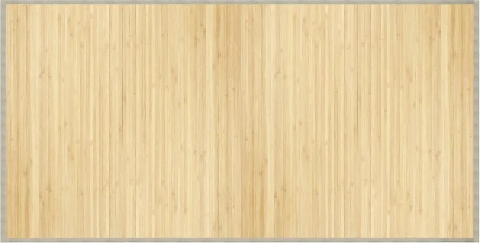 vidaXL négyszögletű világos természetes bambusz szőnyeg 100 x 200 cm