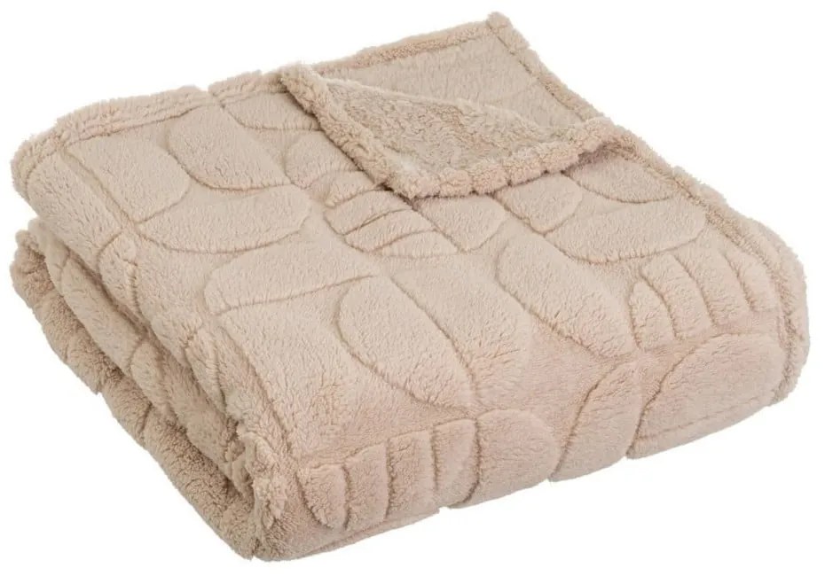 Világosbarna mikroplüss takaró 130x160 cm Mid Century – Casa Selección