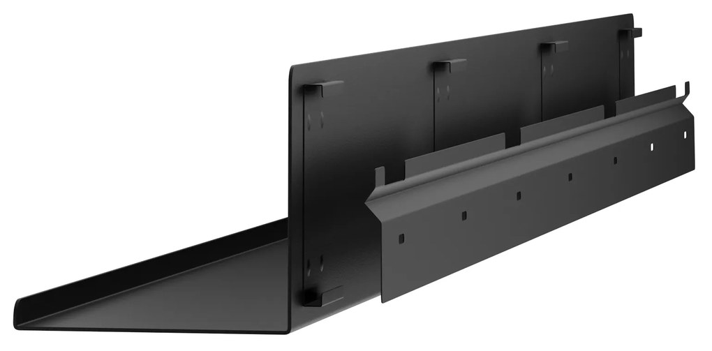 Függeszthető fém polc, fekete, 1200 mm: JOANNE