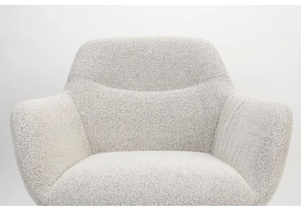 Fehér buklé fotel Dude – White Label