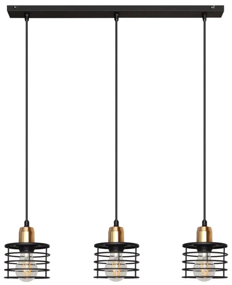 Csillár zsinóron EDISON 3xE27/15W/230V