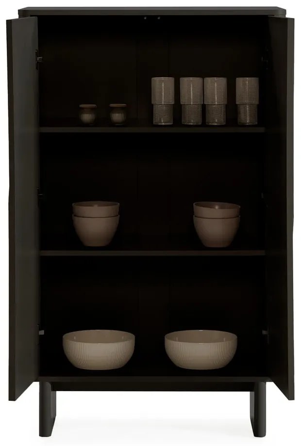 Fekete szekrény 80x130x40 cm Solei – MOME