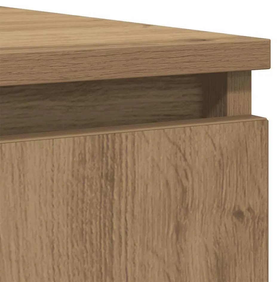 kézműves tölgy szerelt fa tálalószekrény fiókos 100,5x35x98,5cm