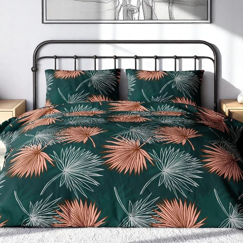 Pamut ágynemű TORRY GREEN 4 részes 140x200 cm