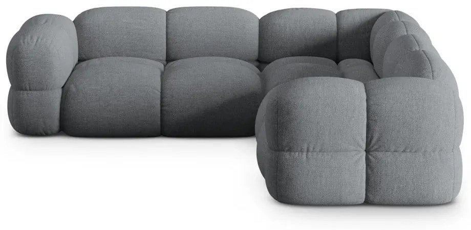 Szürke sarokkanapé Loretto – Cosmopolitan Design