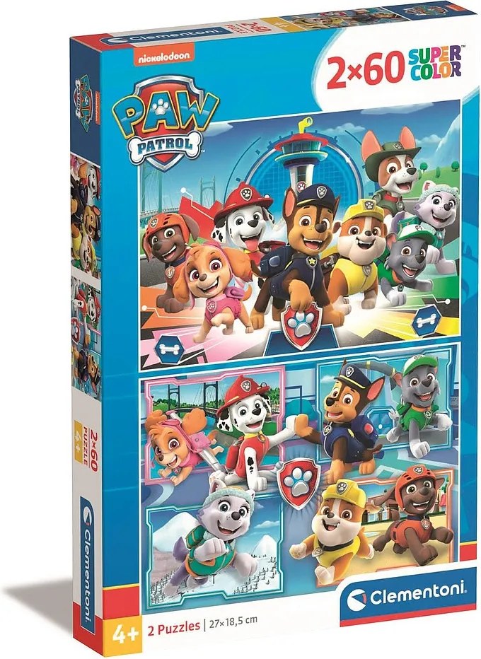 Mancs Őrjárat High Five 2x60 db-os puzzle Clementoni