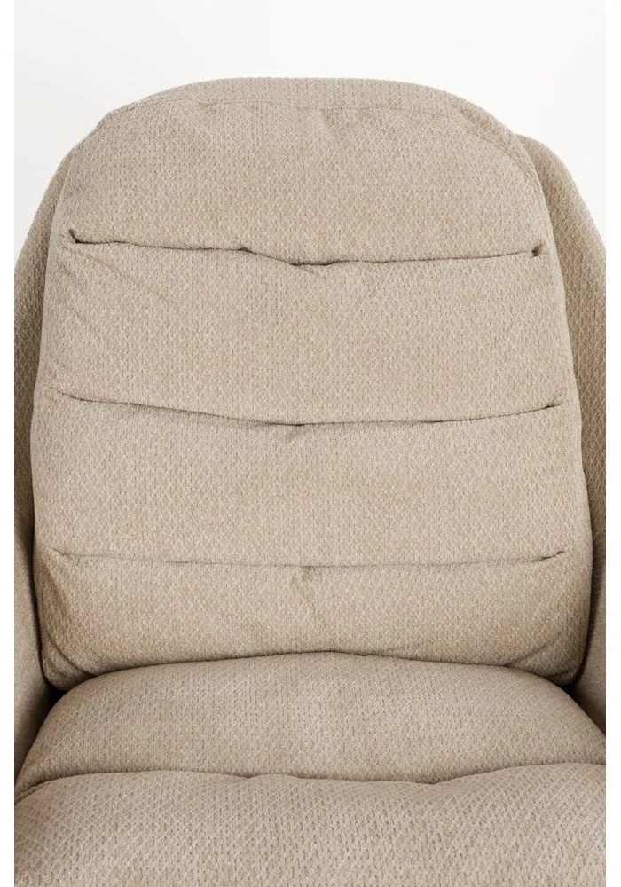 Bézs forgó relaxációs fotel Philly – Zuiver