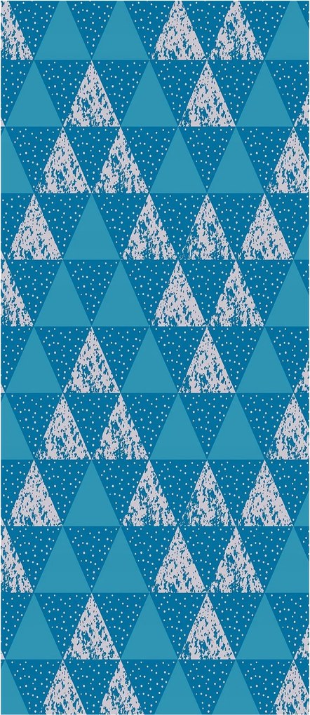 Fotótapéta Geometrikus háromszögek absztrakt kék-fehér 91x211 +ragasztó