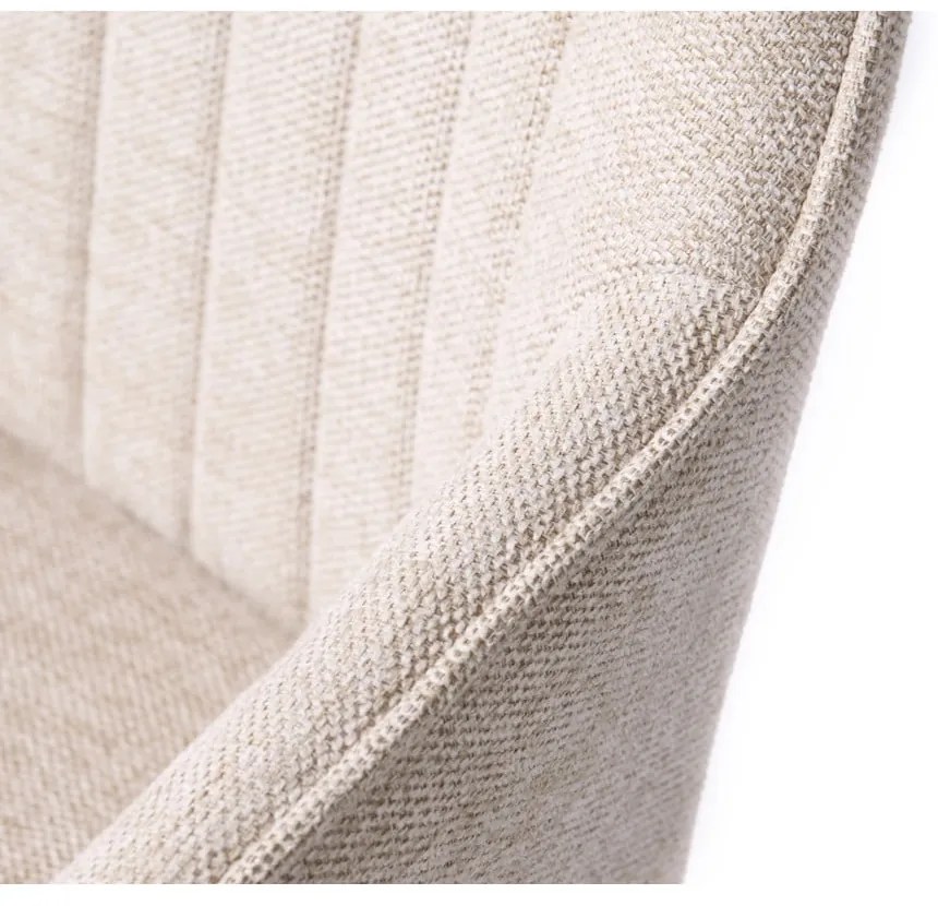 Bézs kárpitozott karfás étkezőfotel Nolan – Unique Furniture