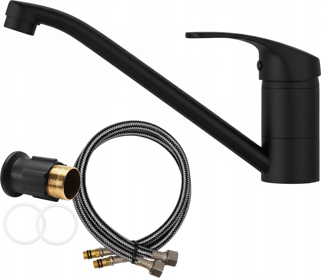 Konyhai Csaptelep Fekete Matt Mosogató Csaptelep Forgatható Mosogatóhoz 360