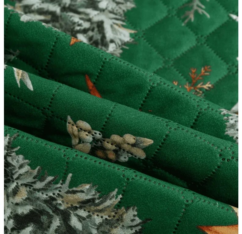 Ágytakaró GREEN CHRISTMAS zöld Méret: 220 x 240 cm