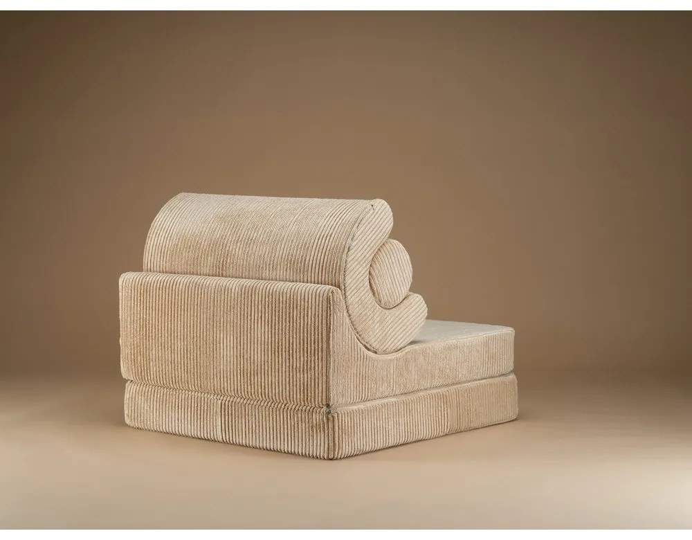 Világosbarna kordbársony gyerek fotel Flipster – Wigiwama