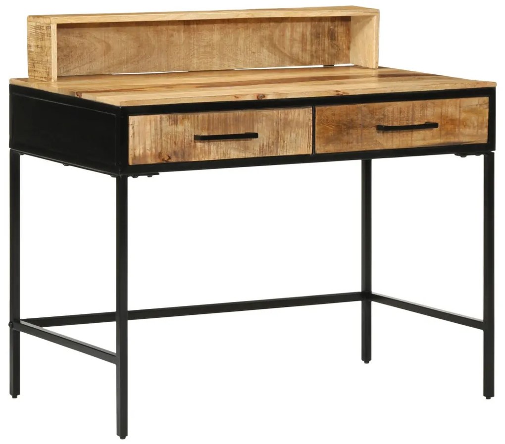 Konzol asztal 100x55x75 cm Tömör durva fa mangó